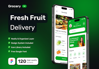 Grocery - Fresh Fruit Delivery App UI Kit