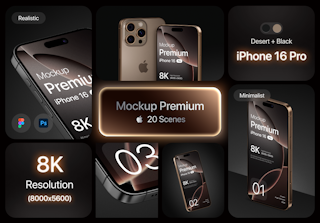 Premium iPhone 16 Pro Mockup