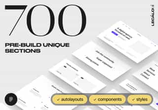 Largest Desktop Wireframe Kit – 700 unique sections