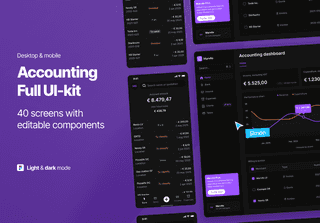 Accounting Dashboard & App UI kit