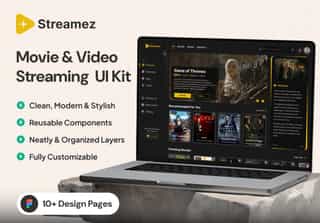 Streamez - Movie & Video Streaming Website UI Kit