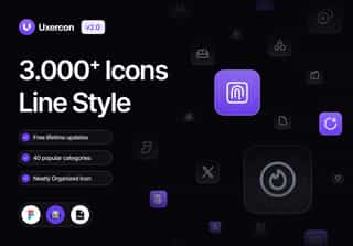 3000+ Line Icon Styles | Uxercon Icon Library v2.0