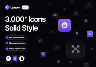 3000+ Solid Icon Styles | Uxercon Icon Library v2.0