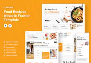 Flavoriz - Food Recipes Website Framer
