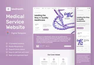 Medihealth - Medical Service Website Figma Template