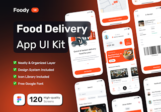 Foody - Order and Delivery Food Mobile App UI Kit
