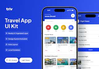 Triv - Travel App UI Kit