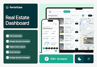 Rental Ease - Real Estate Dashboard UI KIT