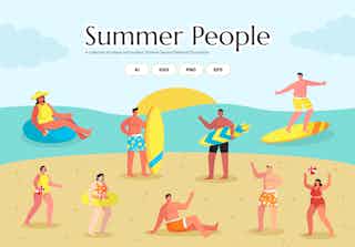 Summer People Illustration Set
