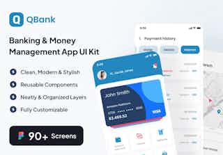 QBank - Banking & Money Management App UI Kit