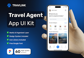 TRAVLINK - Travel Agent Mobile App UI Kit