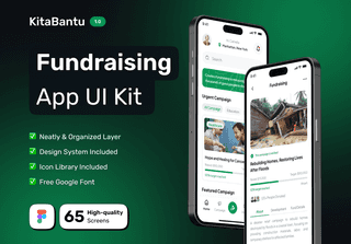 KitaBantu - Donation, Charity, & Fundraising App UI Kit