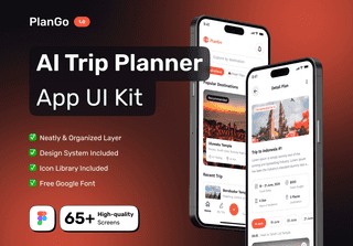 PlanGo - AI Trip Planner Mobile App UI Kit