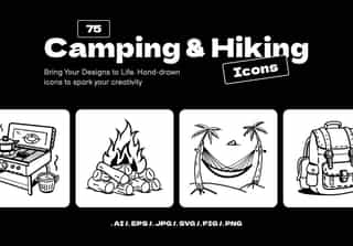 Camping and Hiking Icons