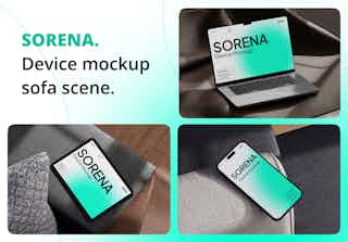 Sorena - Device Mockup Sofa Scene