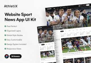 AthletiX - Website Sport News UI Kit