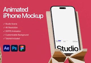 Animated Studio iPhone Mockup