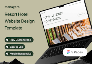 Mahagera - Resort Hotel Website Design Template