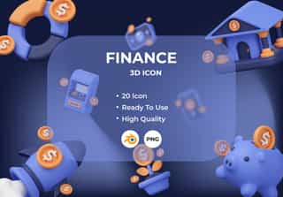 Finance 3D Illustration set