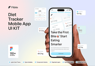 FitBite - Diet Tracker Mobile App UI KIT