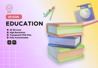 Education 3D Icon Set