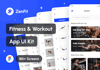 ZenFit - Fitness & Workout App UI Kit