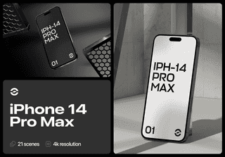 iPhone 14 Pro Max Bundle - 21 Mockups Scenes