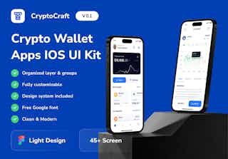 CryptoCraft -  Crypto Wallet Mobile App IOS UI Kit