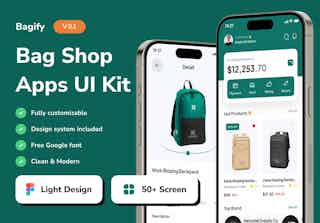 Bagify - Bag Shop E-Commerce Mobile App UI Kits