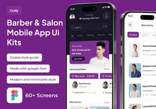 Cutly - Barber & Salon Premium UI KIts App