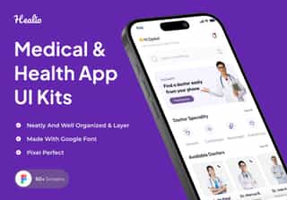 Healio - Medical & Health App UI Kits