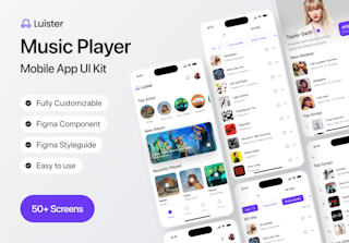 Luister - Music Player Mobile App UI Kit