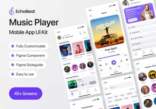 EchoBeat Music  Player Mobile App UI Kit