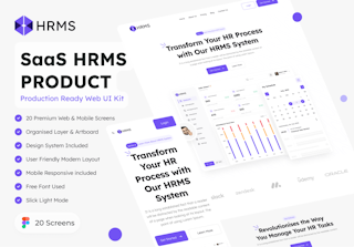 SaaS HRMS Product Website UI Kit
