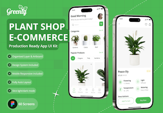 Greenly - Plant Shop Ecommerce App UI Kit