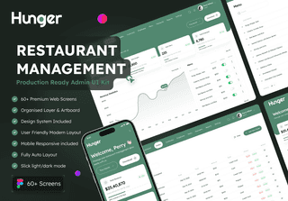 Hunger - Restaurant Management Dashboard Admin UI Kit