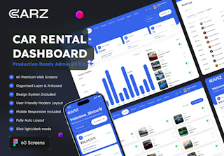 CARZ - Car Rental Dashboard Admin UI Kit