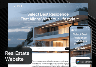 Ventr - Real Estate Website UI Kit