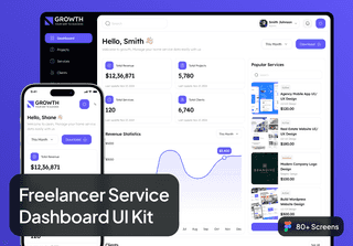 Growth - Freelancer Service Dashboard Admin UI Kit