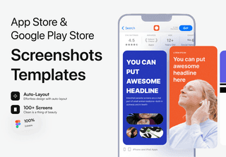 App Store & Google Play Store Screenshot Templates