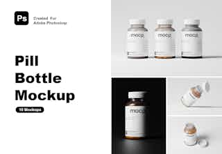 Pill Bottle Mockup Set