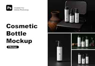 Cosmetic Bottle Mockup Set