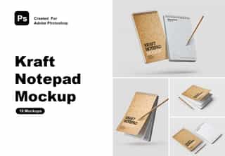 Kraft Notepad Mockup Set