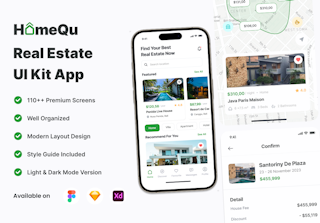 HomeQu - Real Estate UI Kit App