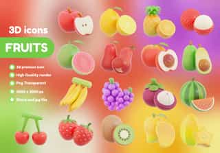 Fruits 3D Icons