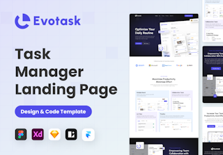 Evotask - Task Manager Landing Page