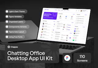 Chapps - Chatting Office Dekstop App UI KIT