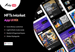 Arty - NFTs Creative Artists App UI Kit