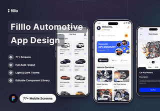 Filllo Automotive App UI Kit