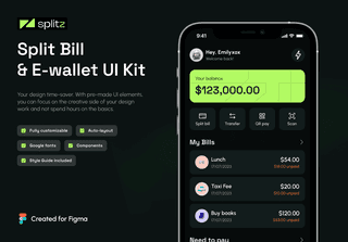 SplitZ: Split Bill  & E-wallet UI Kit